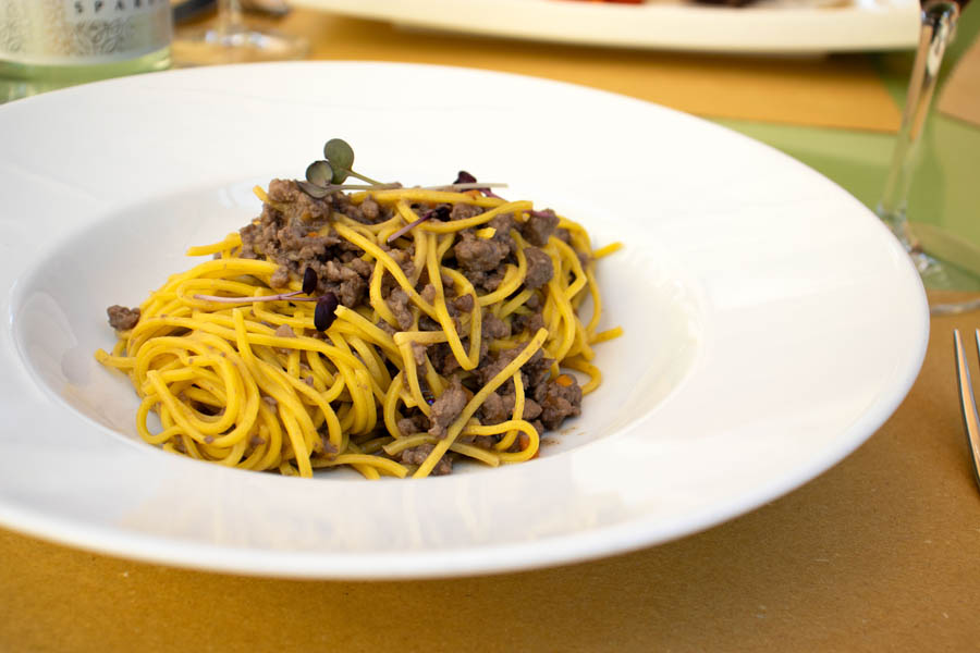 Tajarin al ragù di cinghiale